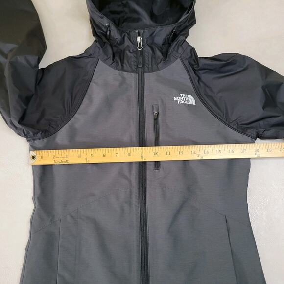 The North Face DryVent Black Gray Hooded Zip-Up Wind Rain Jacket Women's XS - Picture 6 of 11